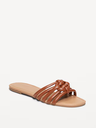 Knotted Puff Slide Sandals | Old Navy (US)
