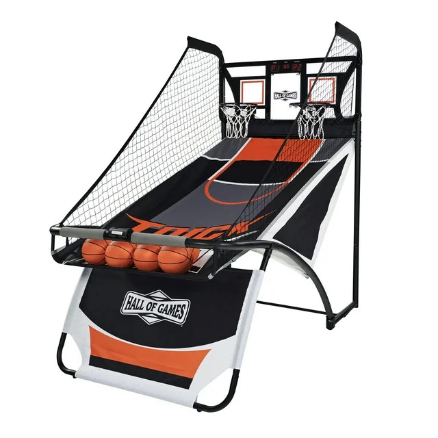 EZ-Fold Arcade Basketball Game, 84 inch Indoor, Steel Frame, Black, by Hall of Games | Walmart (US)