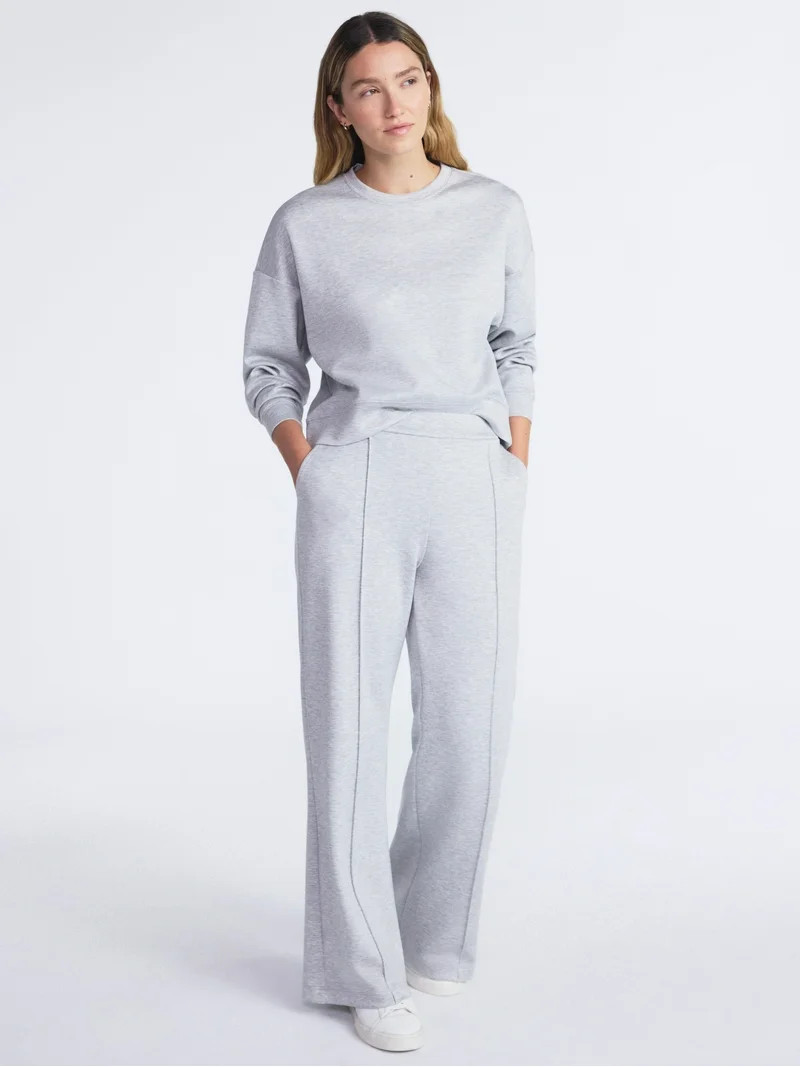 Scoop Women’s and Women’s Plus New Scubaknit Seamed Sweatpants, Regular and Short Lengths, Si... | Walmart (US)