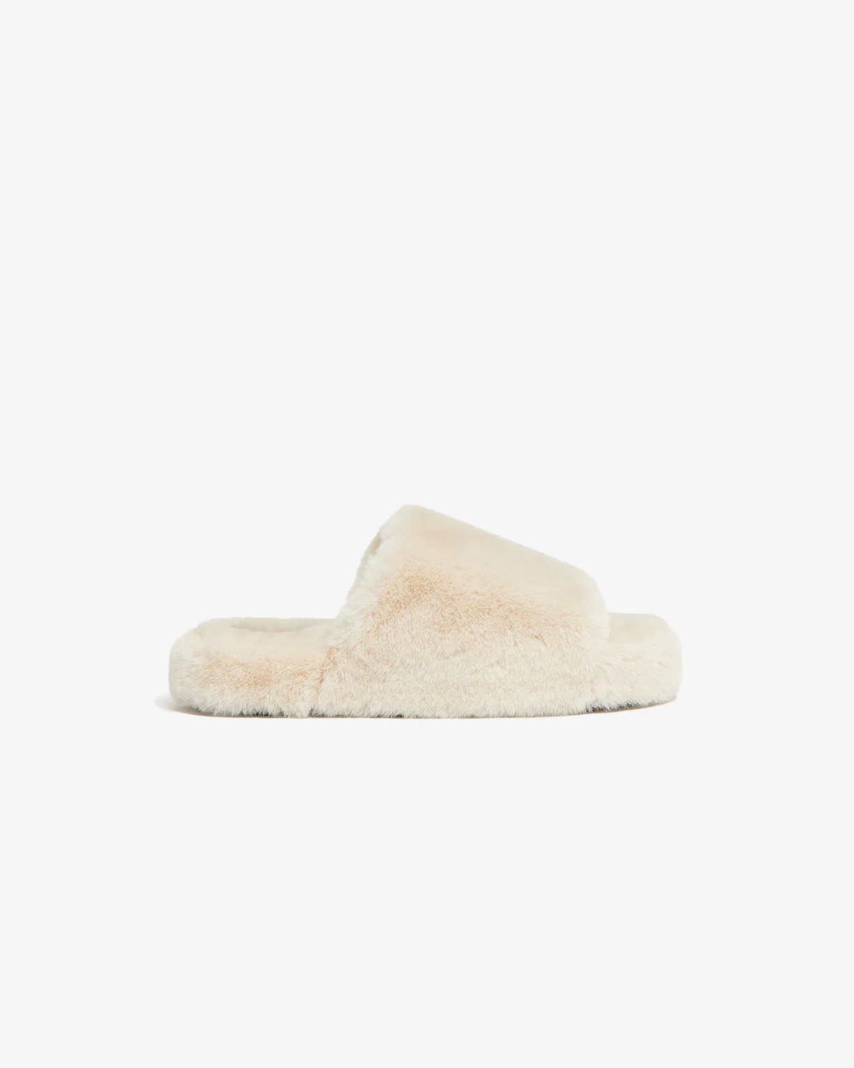 Dillon Faux Fur Slipper in Latte | Apparis