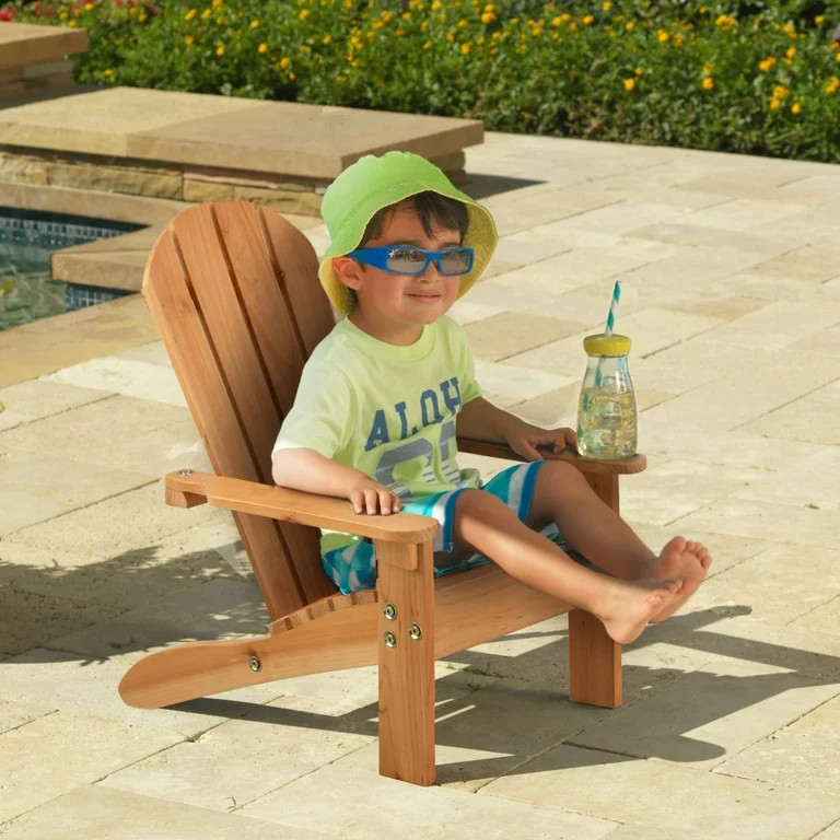 KidKraft Wooden Adirondack Children's Outdoor Chair, Kid's Patio Furniture, Honey | Walmart (US)