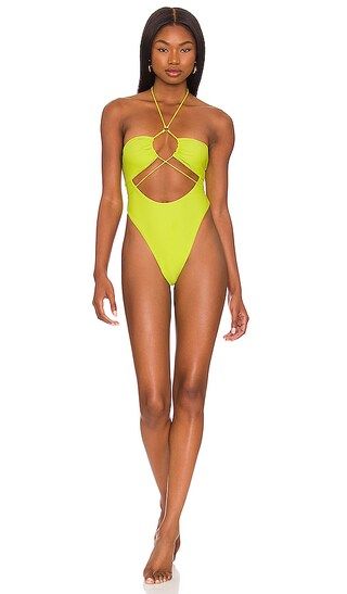 The Rumi One Piece in Lime Green | Revolve Clothing (Global)