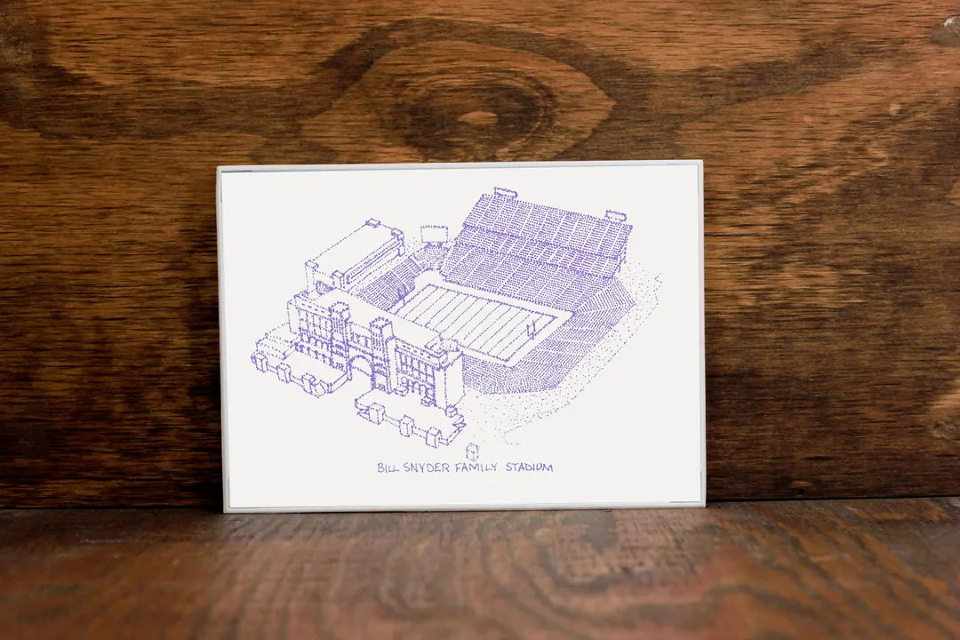 Bill Snyder Family Stadium Kansas State Wildcats K State Football Art Kansas State Wildcats Art K... | Etsy (US)