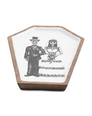 17x10 Spooky Couple Coffin Platter | Marshalls