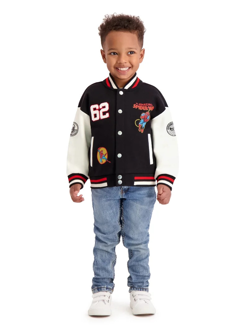 Spiderman Toddler Boy Bomber Jacket, Sizes 12M-5T | Walmart (US)