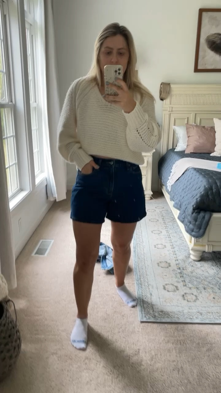 ABERCROMBIE CURVE LOVE DAD SHORTS FOR THE WIN! 

I’ve been on the hunt for jeans shorts that work for my butt and thighs this year and I FOUND THEM! I bought in both dark and light wash 

5 inches long! I’m wearing a 29
I’m 160 pounds 
5’6” 
34DD
size 8 

I also rounded up some of my other favorites 

#LTKfindsunder100 #LTKstyletip #LTKSeasonal