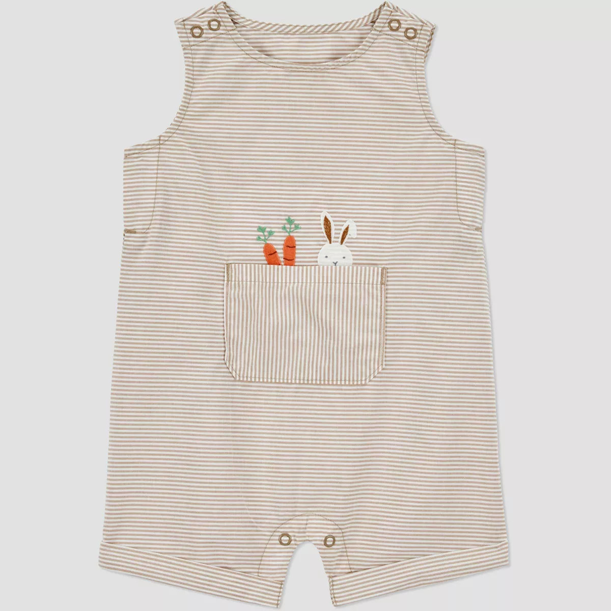 Carter's Just One You®️ Baby Boys' Striped Bunny Romper - Brown | Target