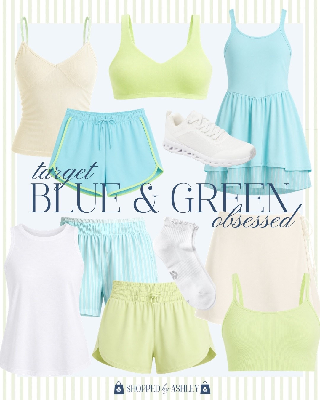 Found the cutest blue and green activewear at @Target 👏🏻

All in motion, Target style, preppy style, gym look, gym style, Target all in motion, new at Target