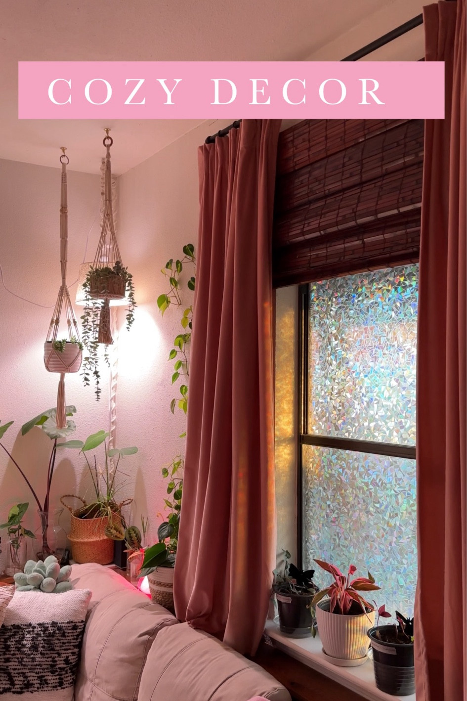 Cozy living room decor 💕
My favorite window film, I’m obsessed! 
*lamp shades were modified to work with pendant lights

#LTKSummerSales #LTKHome #LTKSeasonal