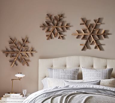 Driftwood Snowflake Wall Art - Set of 3 | Pottery Barn (US)