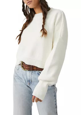 Free People Women's Easy Street Crop Pullover, Large | Belk