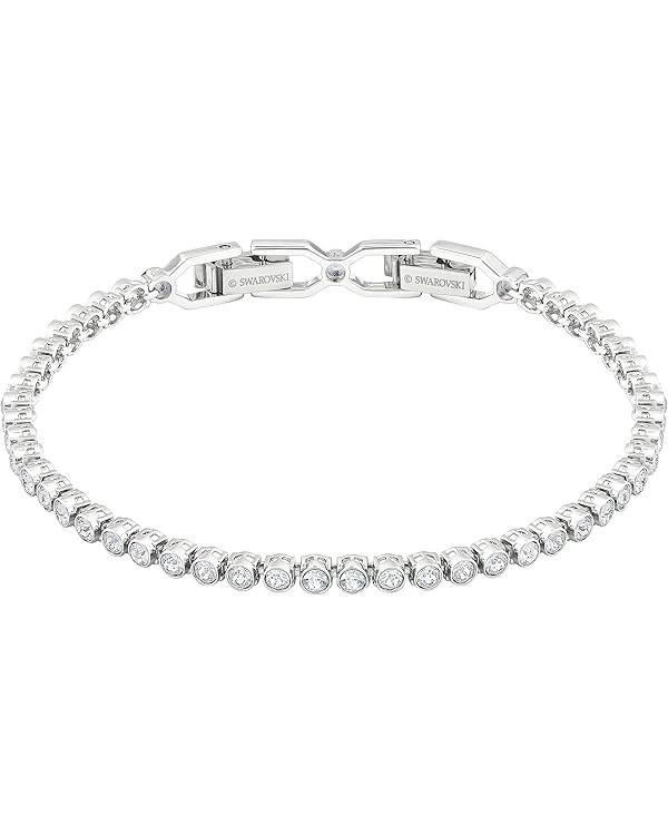 Swarovski Emily Tennis Bracelet Jewelry Collection, Clear Crystals, Blue Crystals, Pink Crystals | Amazon (US)