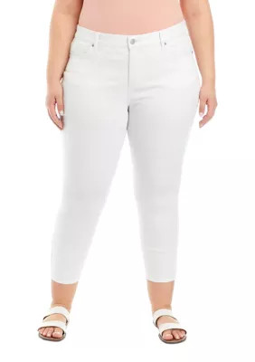 Wonderly Plus Size 5 Pocket Denim Cropped Jeans | Belk