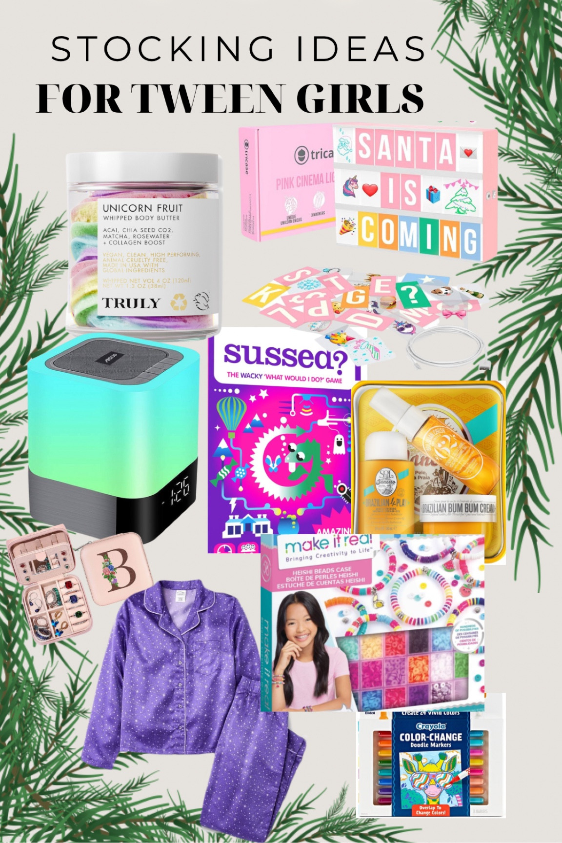 Stocking Ideas for tween girls!

Christmas list
Christmas shopping 
Gifts for her
Gift ideas 
Stocking ideas for girls 
Tween girl
Wishlist 

#LTKHoliday #LTKSeasonal #LTKsalealert