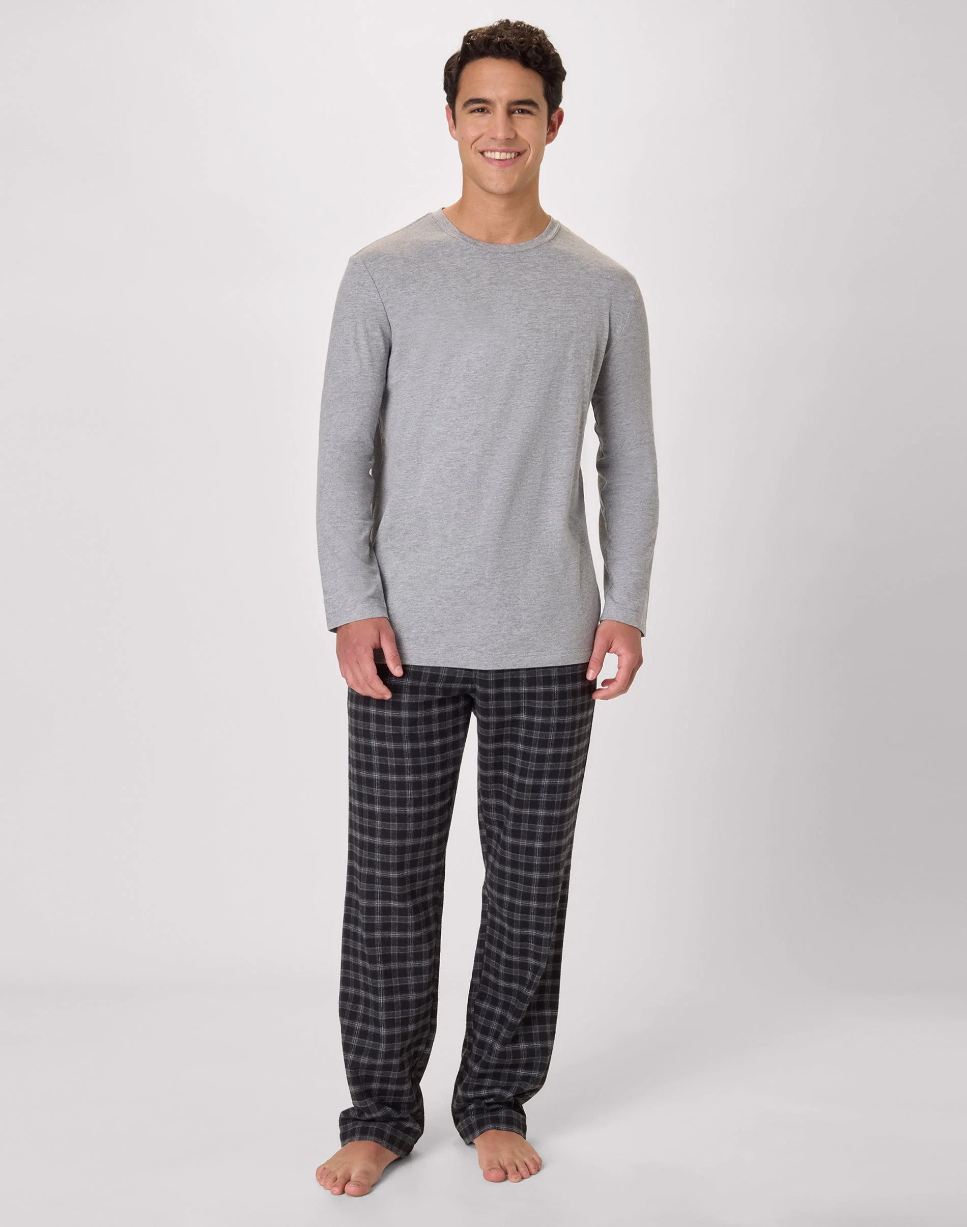 Hanes Men's Flannel Pajama Set, Plaid Print Assorted S | Hanes.com