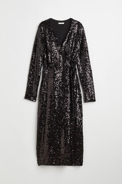 Sequined Wrap Dress | H&M (US)