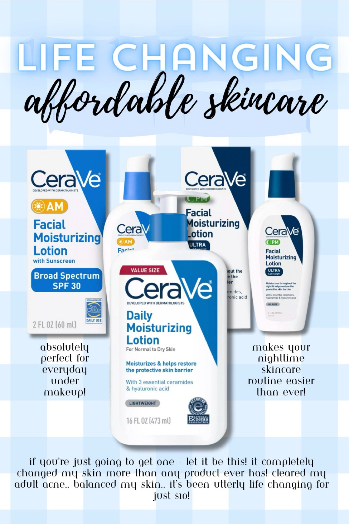 I’m not kidding you - CeraVe has COMPLETELY changed my skin. Bye bye adult acne. Bye bye redness. It’s so affordable and SO good! Affordable skincare // skincare favorites // skincare recs 

#LTKfindsunder50 #LTKbeauty #LTKstyletip