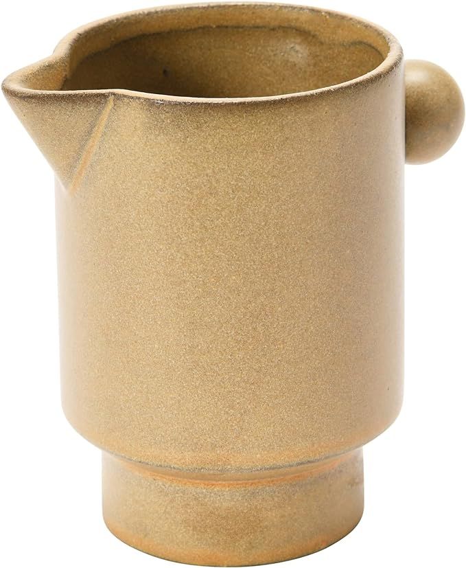 Modern Small Stoneware Pitcher or Vase, Putty Brown | Amazon (US)
