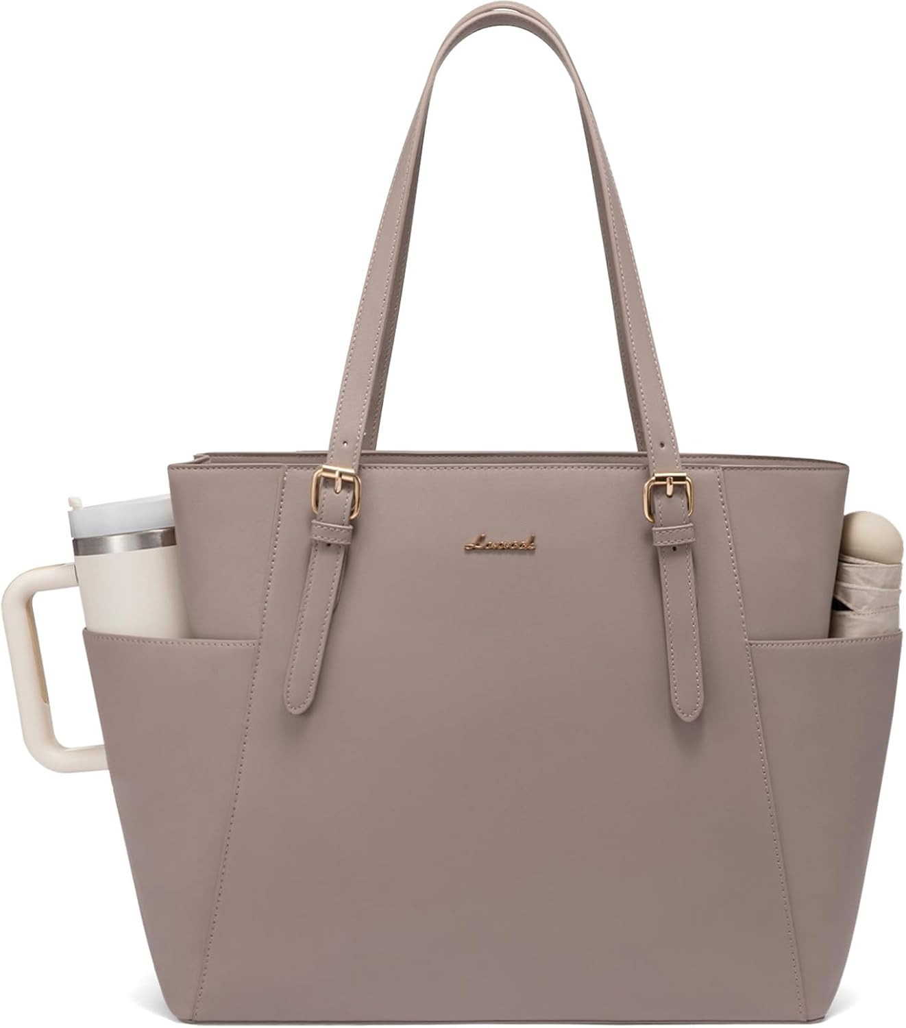 LOVEVOOK Laptop Tote Bag for Women,Leather Work Computer Briefcase Bag | Amazon (US)