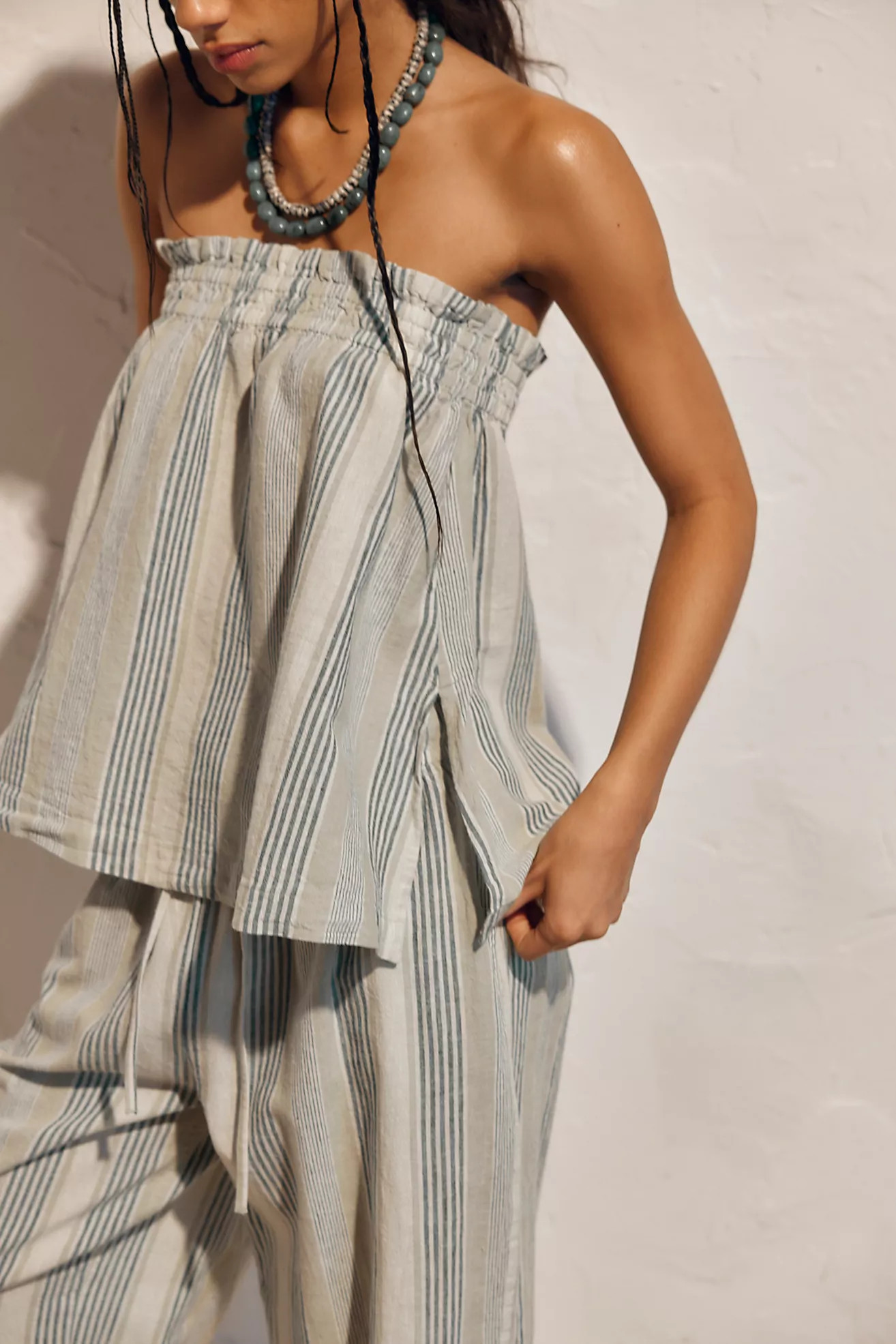 Corfu Striped Cotton-Linen Set | Free People (Global - UK&FR Excluded)