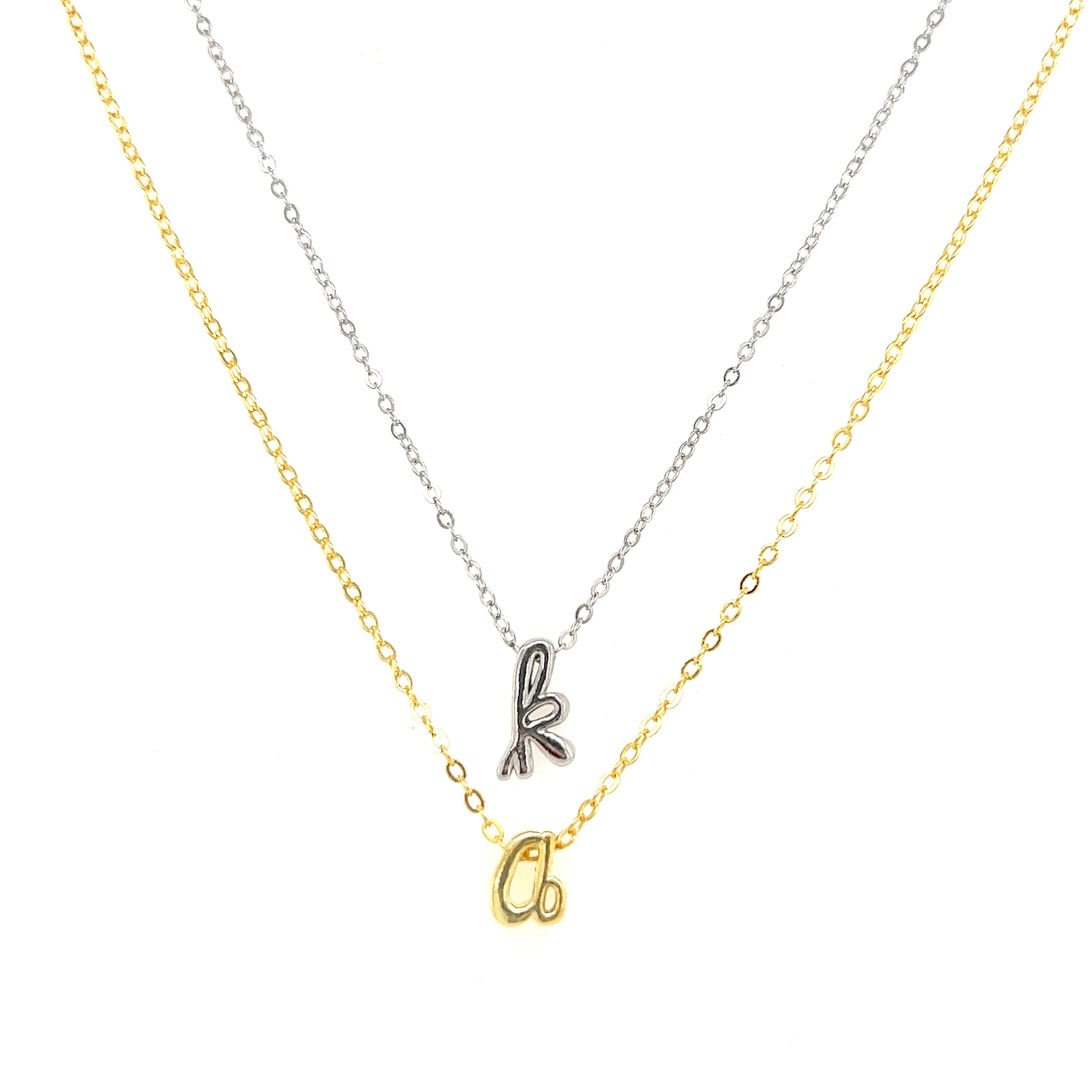 Rhea Script Initial Necklace | MaLi Beads