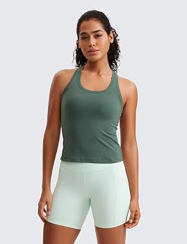 CRZ YOGA Butterluxe Racerback Workout Tank Tops for Women Tight Sleeveless Camisole Gym Athletic ... | Amazon (US)