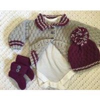 Baby boy set, newborn, blanket, romper, jacket, hat, bootees | Etsy (UK)