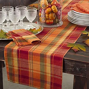 Terracotta Orange Harvest Halloween Autumn Thanksgiving Holiday Design Table Runner, 16" X 90" Re... | Amazon (US)