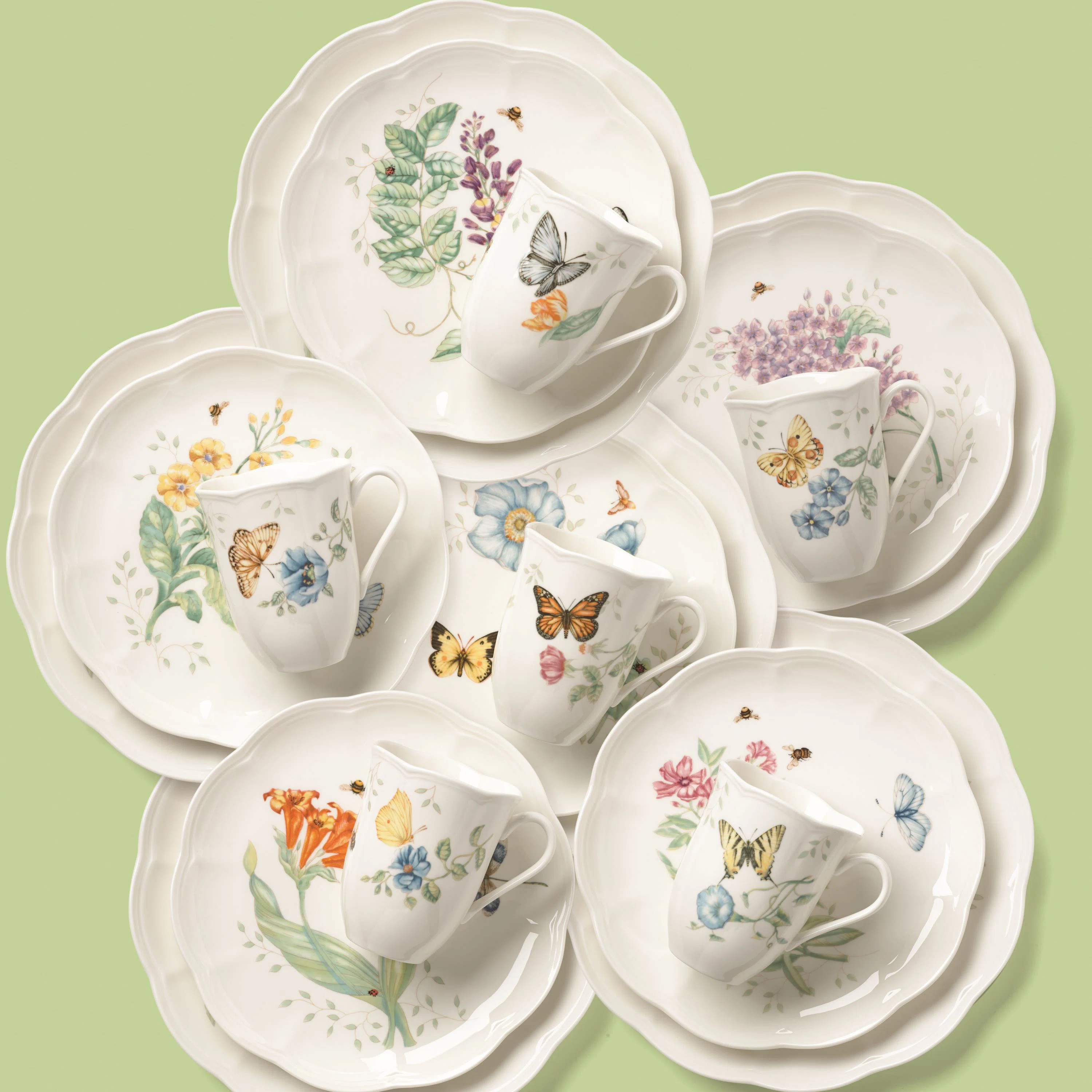 Lenox Butterfly Meadow 18 Piece Dinnerware Set, Service for 6 & Reviews | Wayfair | Wayfair North America
