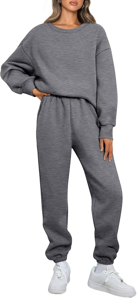 AUTOMET Womens 2 Piece Outfits Sweatsuit Lounge Sets Oversized Sweatshirt Baggy Sweatpants Fall F... | Amazon (US)