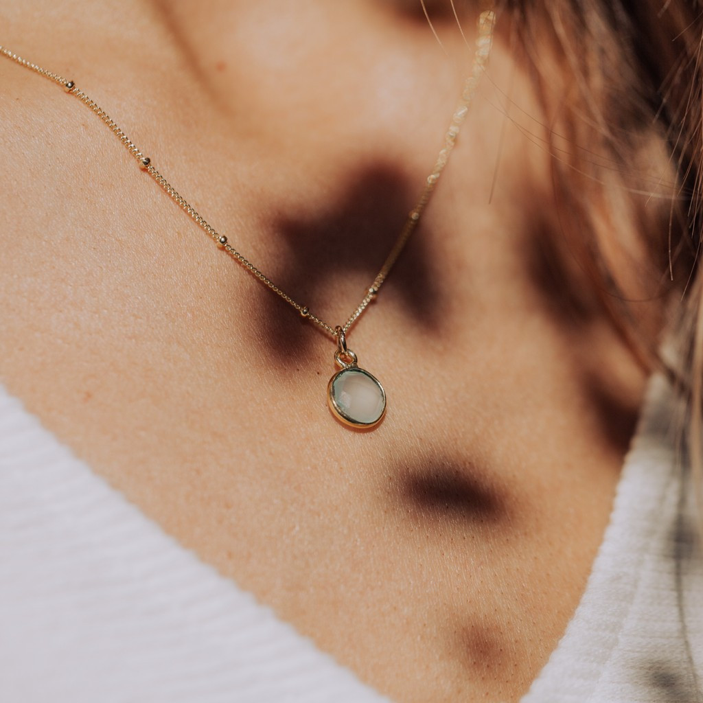 Dew Drop Gemstone Necklace | Made by Mary (US)