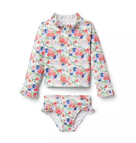 Floral Ruffle Rash Guard Set | Janie and Jack