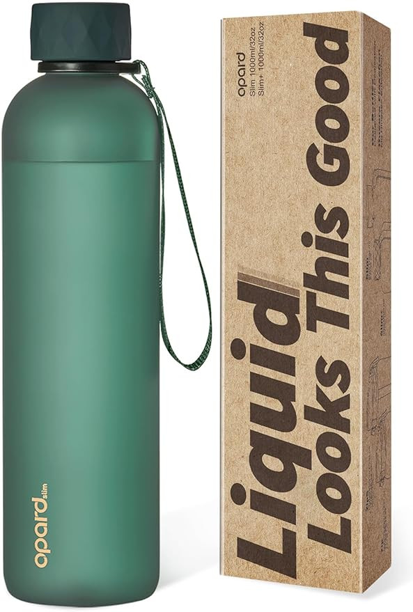 Opard Slim Pro Water Bottle 32oz, Plastic Water Bottle BPA-Free, Facetted Rubberized Grip-Texture... | Amazon (US)