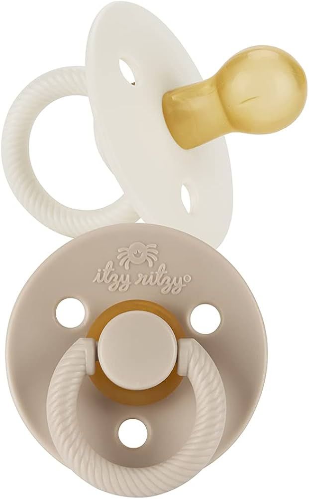 Itzy Ritzy Natural Rubber Pacifiers with Cherry-Shaped Nipple - Set of 2 For Newborn, Large Air H... | Amazon (US)