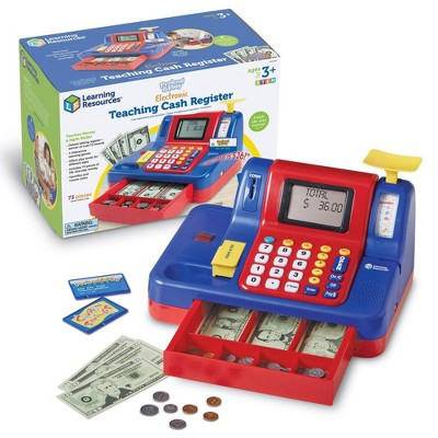 Learning Resources Teaching Cash Register: Educational Money Concepts, Plastic Toy Set with 73 Pieces | Target