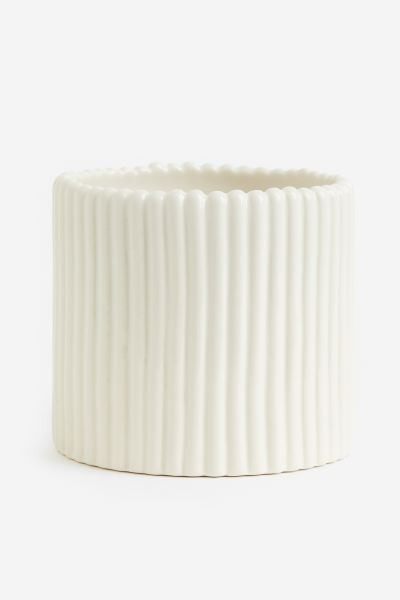 Stoneware plant pot - Natural white - Home All | H&M GB | H&M (UK, MY, IN, SG, PH, TW, HK)