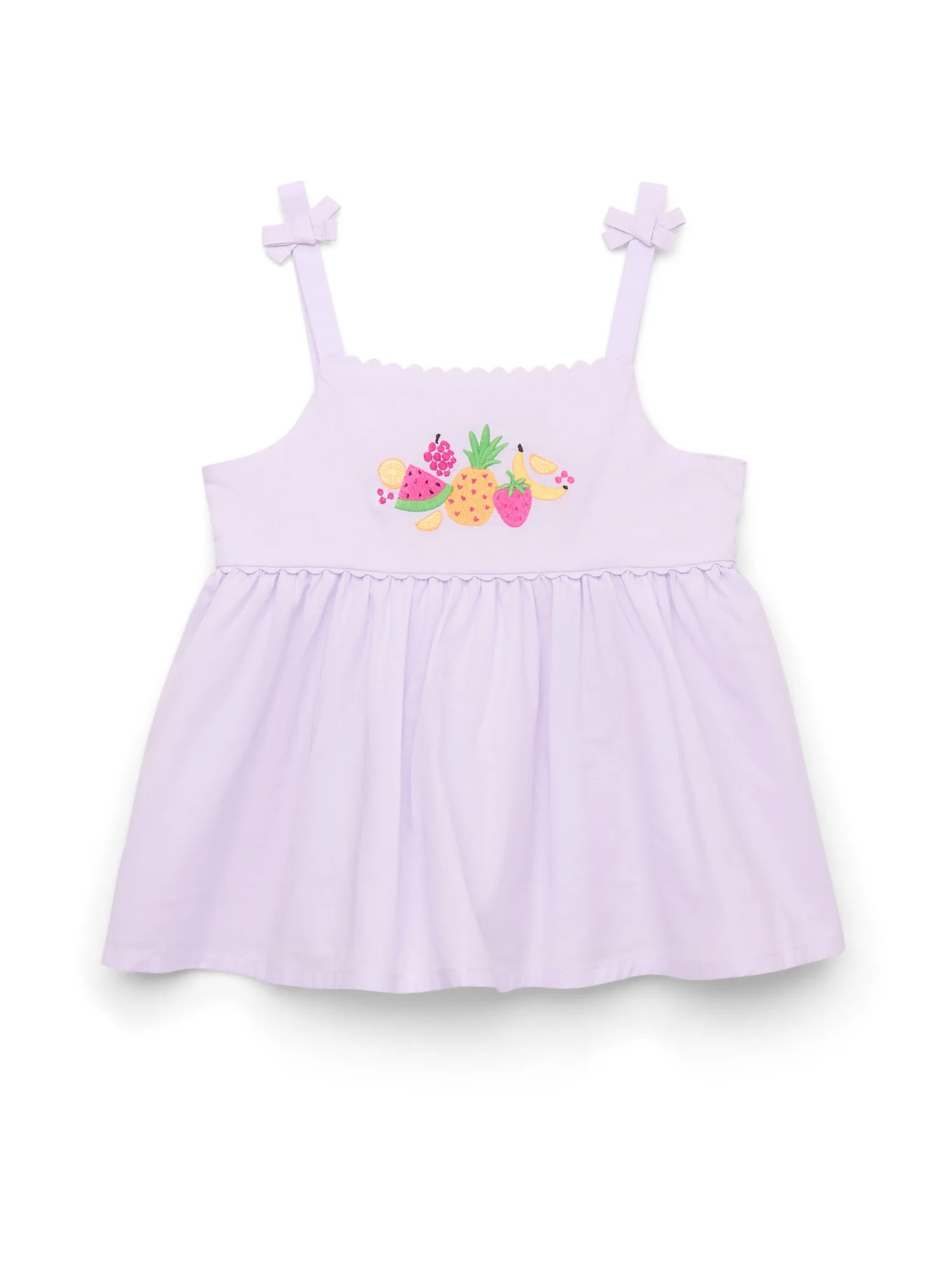 Wonder Nation Toddler Girls Cotton Eyelet Peplum Tank Top, Sizes 12M-5T | Walmart (US)