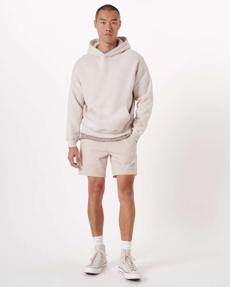 Twill Plainfront Shorts | Abercrombie & Fitch (US)