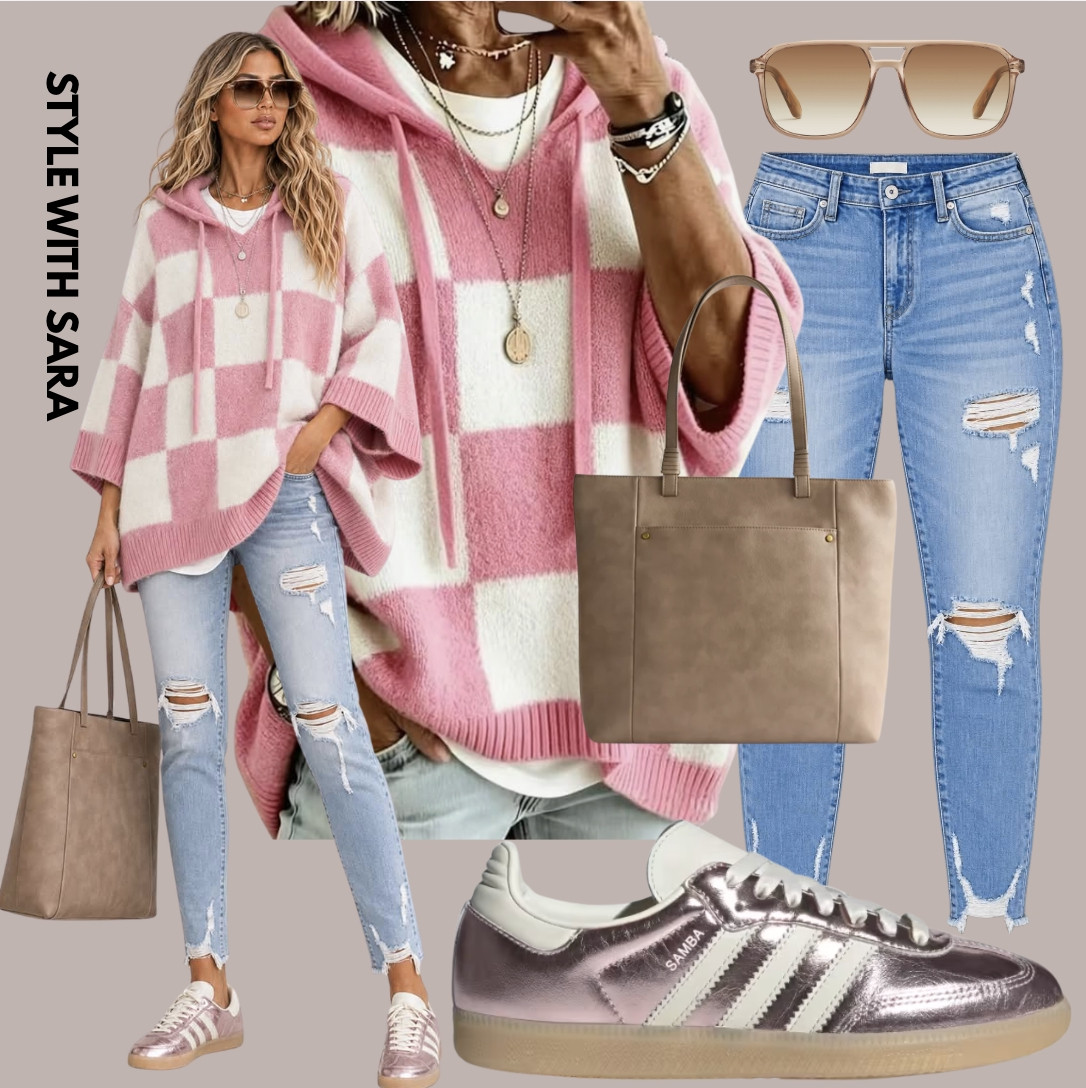 Girls, STOP IT! 🎀🥥 I just found the most adorable checkered pink sweater hoodie, and I paired it with my pink Sambas for the cutest look! 💕👟

If you’re always hot—or live somewhere warm but still want those cozy fall vibes—this is the perfect transitional piece! Wear it with short sleeves now, then layer a long sleeve underneath when the temperatures drop. 🍂

My pink-loving girls, this one is for YOU! 💗

Comment PINK and I’ll send you the link!

#LTKdayinmylife #LTKSaleAlert #LTKgrwm