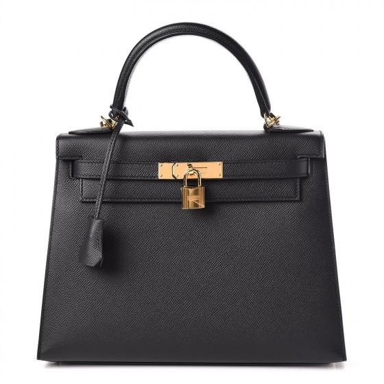 Epsom Kelly Sellier 28 Black | Fashionphile