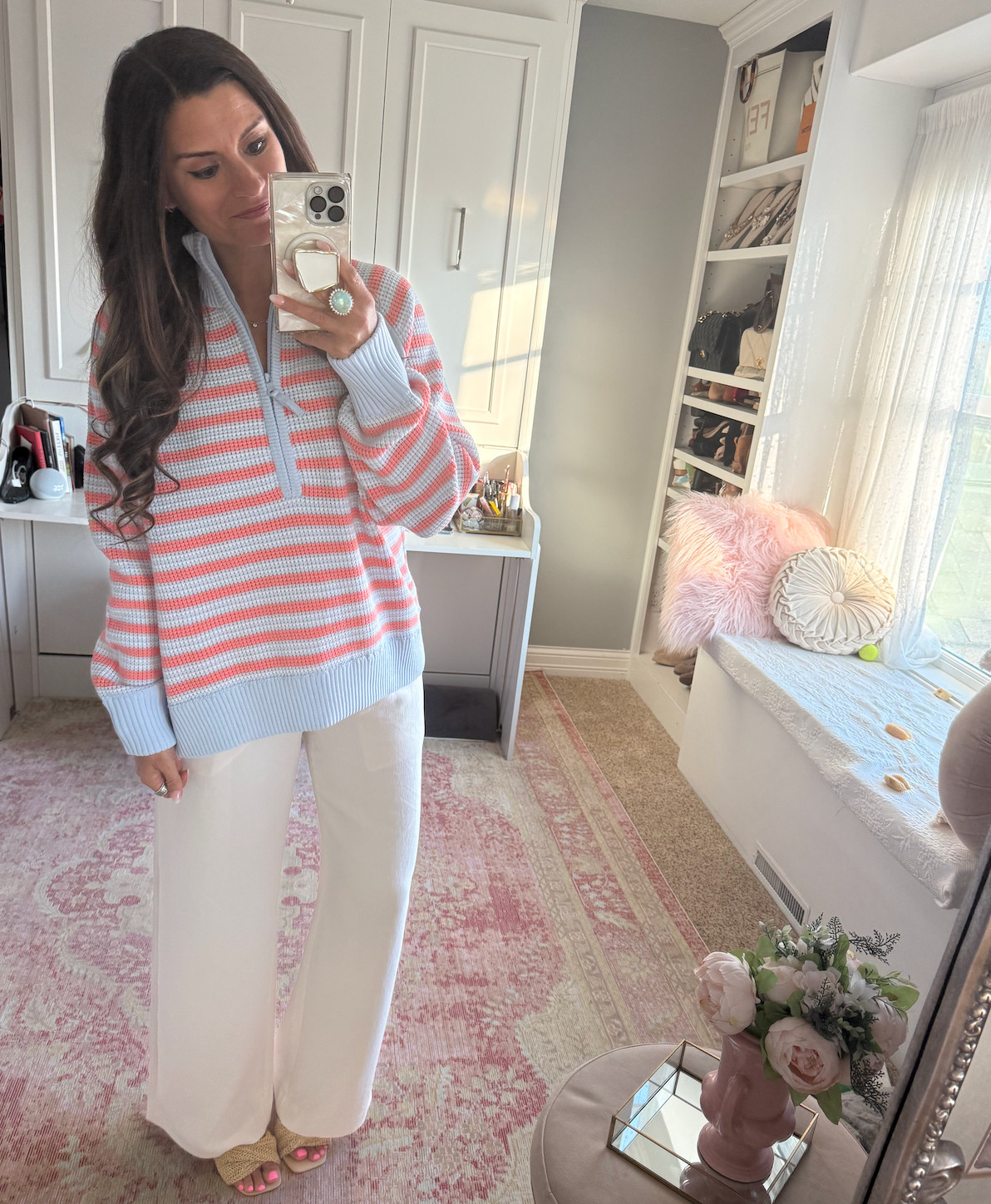 Colorful sweater for spring 

 