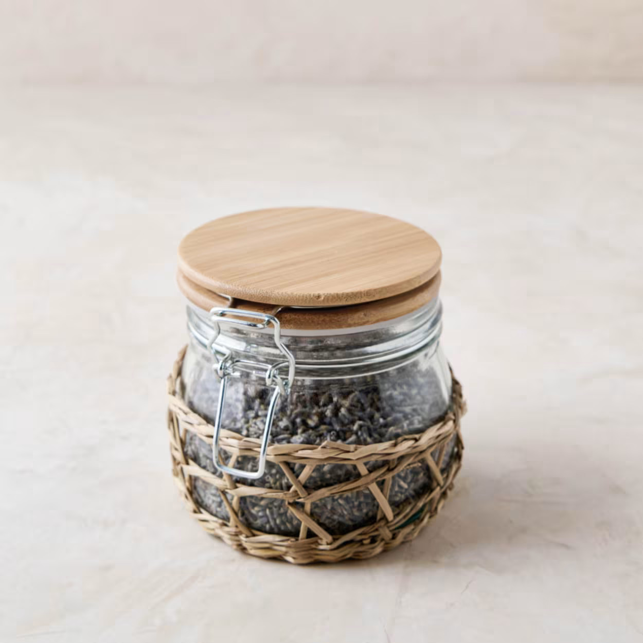 Woven Glass Storage Jar | Magnolia