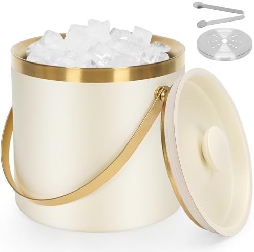 ZORMY 3L Double-Wall Vacuum Insulated Stainless Steel Ice Bucket with Lid & Tong，Wine and Champ... | Amazon (US)