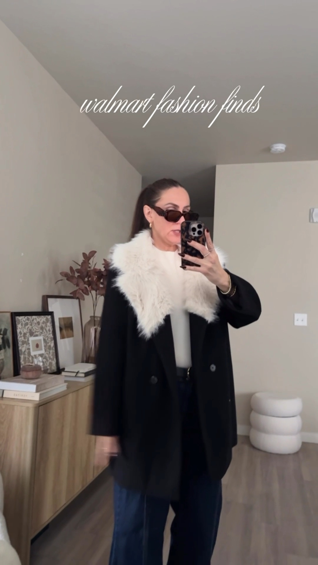this walmart coat is unique and very stylish. wearing size small / i'm 5'7'

in my experience scoop coats sell out in small sizes fast. so don't sleep on it.  
#walmart @walmart #walmartfashion #fauxfurcoat 


#LTKCyberWeek