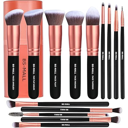 BS-MALL Makeup Brushes Premium Synthetic Foundation Powder Concealers Eye Shadows Makeup 14 Pcs B... | Amazon (US)