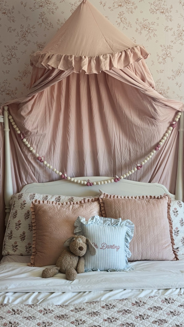 I don’t really decorate a ton for holidays aside from Christmas and Halloween but saw some cuties in store the other day and thought they would be so cute in Emi’s room! Follow along @ourmountainsidehome_1 and comment BUNNY for the links to her bedroom and affordable Easter decor!  Girls bedroom, Easter bedroom, holiday decor, cottage core bedroom, vintage inspired, collected home, whimsy, Easter.  #easterdecoration #girlsbedroom #girlsbedroomdecor #cottagecoreaesthetic #whimsy https://liketk.it/60PPZ