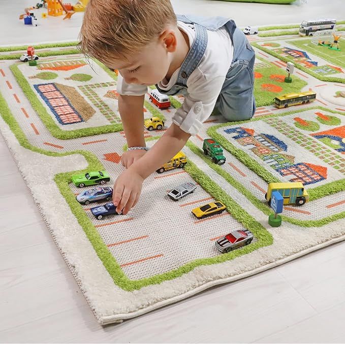 Amazon.com: IVI 3D Play Rugs, Traffic Green, 39 x 59 inches : Home & Kitchen | Amazon (US)