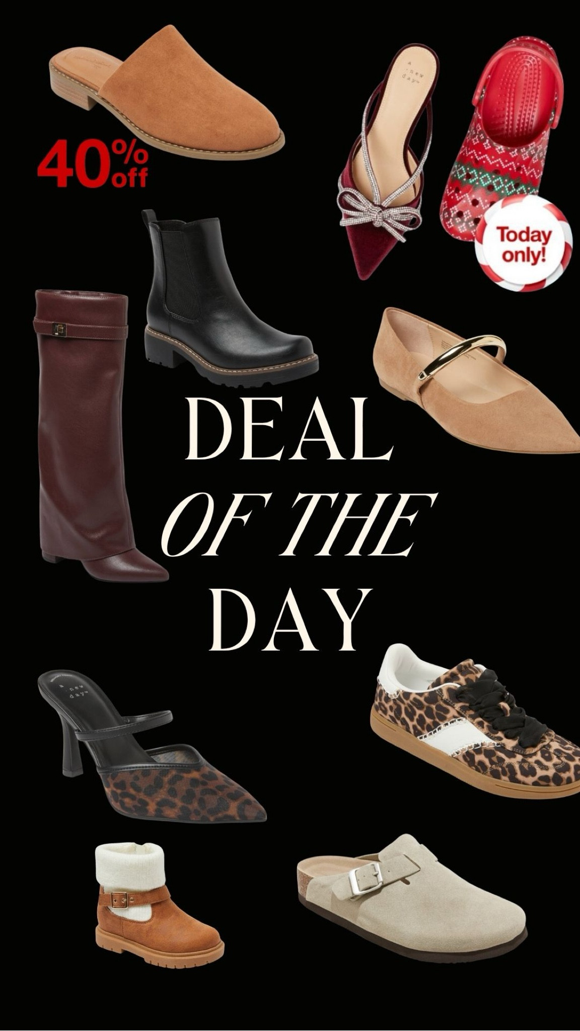 Target Deal of the Day! 40% Off all shoes for the family! 

#LTKSaleAlert #LTKFamily #LTKHoliday