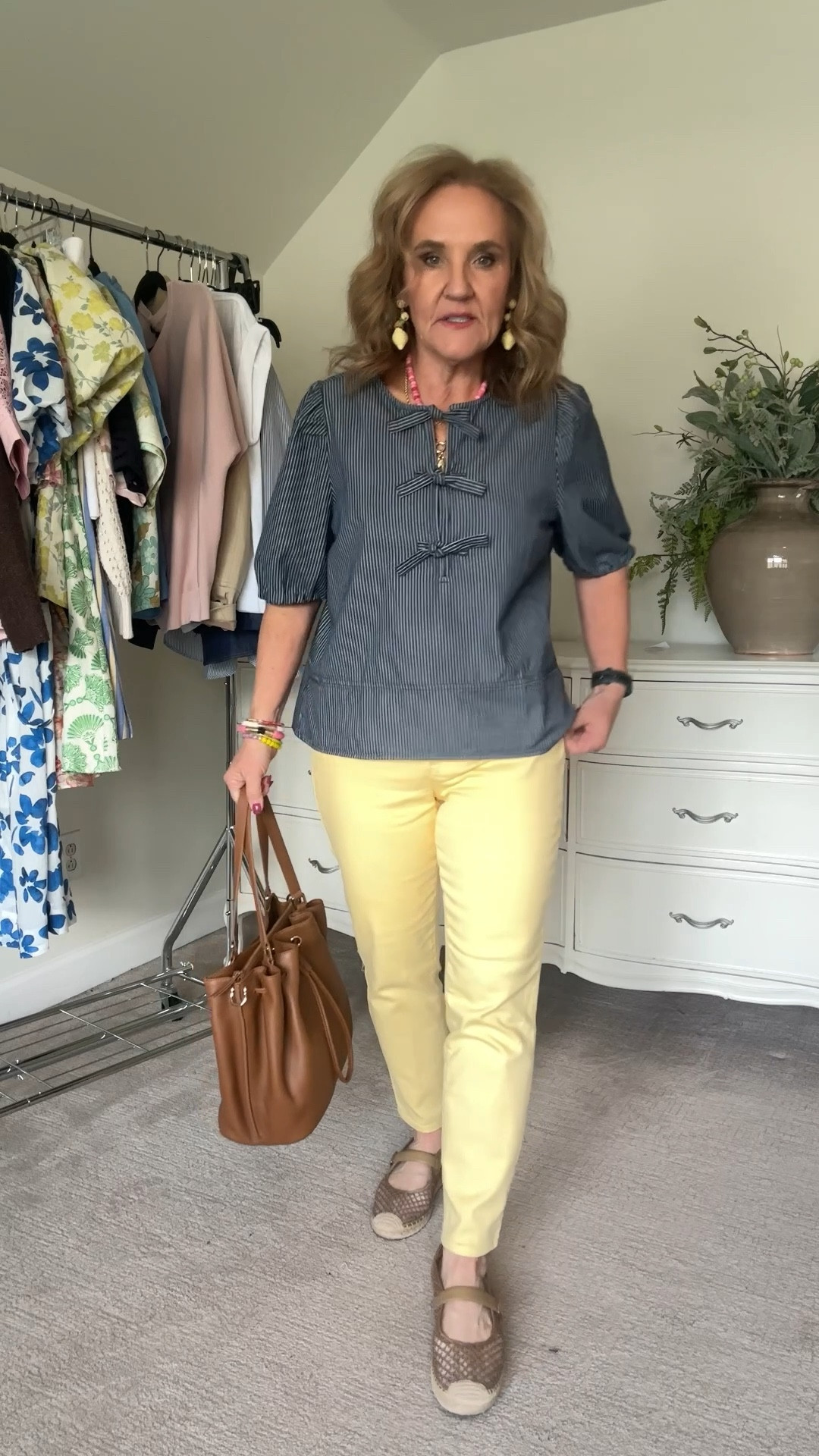 Talbots jeans size 8 petite 30% off! 
Striped lightweight denim top size medium will go with a lot of your fun colorful pants and skirts 

Quince leather tote such good quality. 
My espadrilles are VERY comfy. Highly recommend these. 


Spring outfit casual outfit Easter casual 

#LTKSaleAlert #LTKWatchNow #LTKOver40
