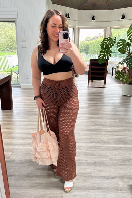 Headed for a vacation and need a swimsuit coverup? These crochet pants from Aerie are seriously so cute! I love that they are sheer so you can see a pop of your suit underneath, but will hide any cellulite while you are walking around so you don’t feel so self conscious! 

#LTKMidsize #LTKSwim #LTKSaleAlert